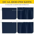 thumbnail image 2 of NICETOWN Door Curtain Panel, Sunlight Blocking Thermal Insulated French Door Drapery Panel for Privacy with Tie Back, Navy Blue, 25"x72", 1 Panel, 2 of 7