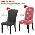 thumbnail image 4 of (Set of 6) Stretch Dining Chair Covers Xmas Christmas Party Banquet Seat Protector Decor, 4 of 7