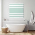 thumbnail image 4 of Aqua White Canvas Wall Art, Stripe Framed Wall Decor Modern Artwork Prints Painting for Living Room, Bedroom, Kitchen & Cafe Decor 16x16 Inch, 4 of 9