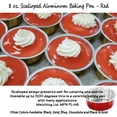 thumbnail image 2 of KitchenDance Disposable Aluminium 8 oz. Individual Cake Cups/Dessert Pans. #A8P (with Lids, Red, 100), 2 of 5