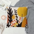 thumbnail image 2 of JEUXUS  Abstract Boho Pillow Covers Orange Sun Black Leaves Yellow Decorative Throw Pillows,Mid Century Geometric Textured Accent Tufted Pillowcases for Couch Sofa Bed Living Room Home Decor, 2 of 5