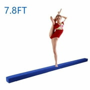 Balance Beam, Gymnastics Beam, Foldable Balance Beam Gymnastic for Kids with Grip Suede, Anti-Slip Base, Gymnastics Beam for Home, 7.8FT