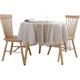 thumbnail image 4 of Rustic themed tablecloth, heavy duty seam with tassels (round, 60", linen), cotton and linen, 4 of 5