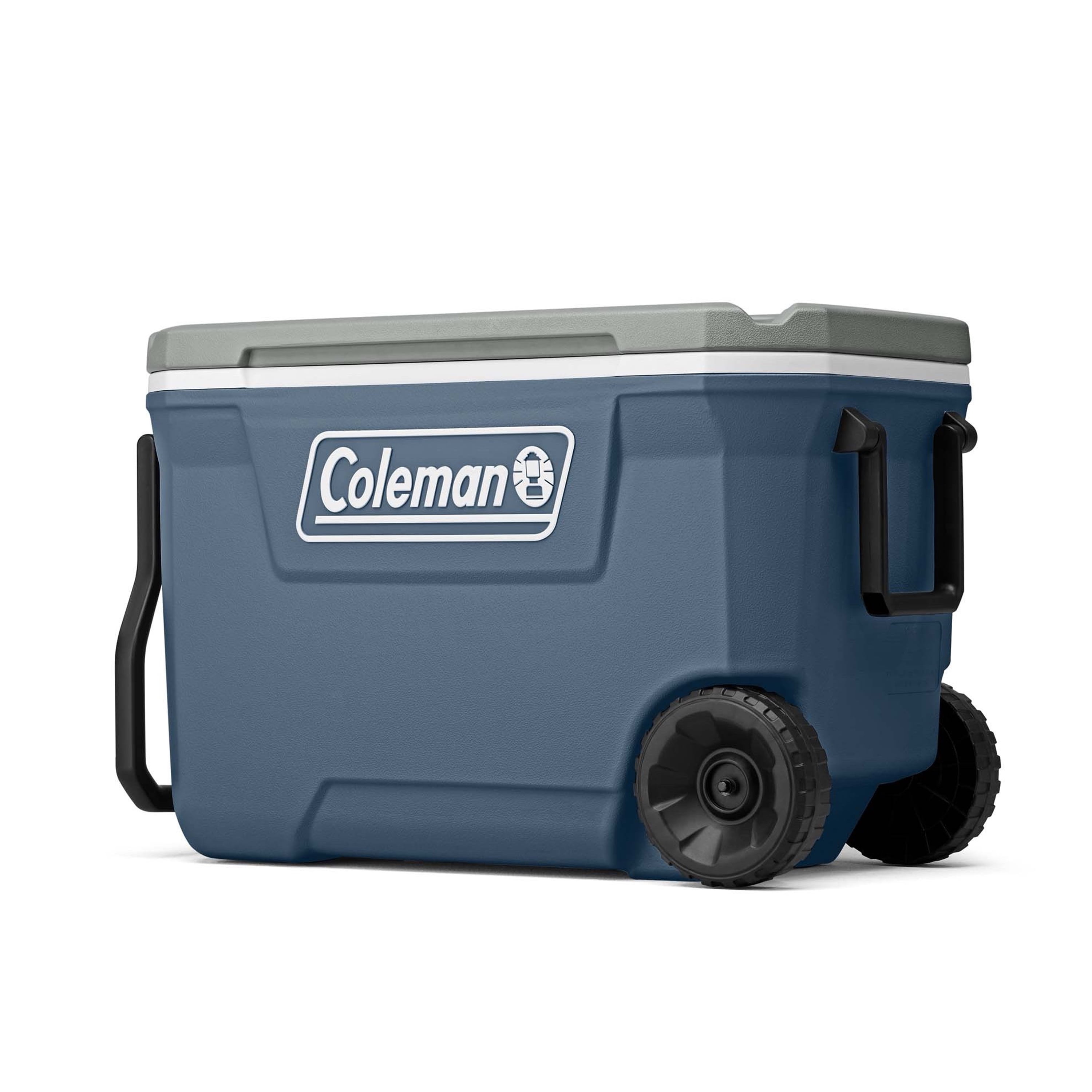 Coleman Classic Series 62-Quart Wheeled Camping Cooler, Lakeside Blue