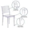 thumbnail image 3 of Flash Furniture Phantom Series Adult Molded Stacking Ghost Side Chair, Transparent, 3 of 12