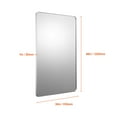 thumbnail image 5 of KFFKFF Wall-Hanging Cosmetic Mirror, 0.15" in Thickness, 36" x 48" Mirror Encased in Aluminum Alloy Frame & Shatter-Resistant Film, Durable Mirror with Z-Bracket, 5 of 9