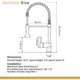 thumbnail image 5 of CRO Decor Single Handle Copper Kitchen Faucet in Gold, 5 of 5