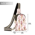 thumbnail image 2 of FORMRS Womens Crossbody Sling Bag Travel Daypack Shoulder Chest Backpack, Pink Ice Cream Pattern, 2 of 7