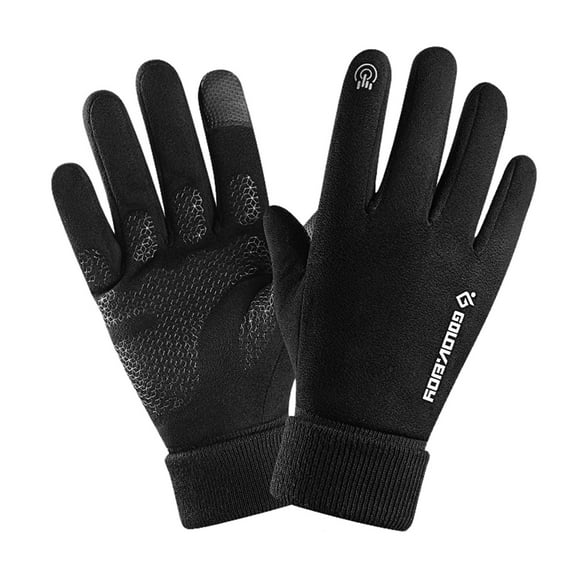 Boovnll Bicycle Accessories, Unisex Outdoor Windbreak Gloves Winter Screen Plus Velvet Gloves, Bike Accessories for Adult Bikes, Mountain Bike Accessories, Bike Accessories