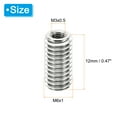 thumbnail image 2 of Unique Bargains Adaptateurs de Filetage Manchon Réducteur Écrou 20 Pcs M6x1 Mâle à M3x0.5 Femelle Réparation Insert Écrou 12mm, 2 of 7
