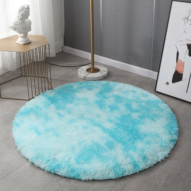 Alfombra de baño antideslizante absorbente con efecto tie-dye degradado redondo, decoración para dormitorio, alfombrilla para pies lavable a mano disponible