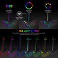 thumbnail image 2 of Mistaha Support de Casque Monté sur Tête RGB Support de Casque Détachable avec 9 Modes d'Éclairage RGB, 2 of 8