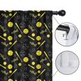 thumbnail image 4 of Blackout Kids Curtains,Softballs and Text Black Pattern Children's Insulated Curtains Set Of 2,Bedroom Essentials,Toddler Room Decor 52"x84", 4 of 5