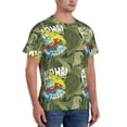 thumbnail image 2 of Vsdgher Surfing Dinosaur Print Men's Dry Fit Mesh Athletic Shirts Moisture Wicking Tennis T-Shirt Tops, 2 of 9