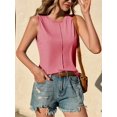 thumbnail image 2 of Women's Round Neck T-shirt Solid Color Casual Loose Vest Sleeveless Tops, 2 of 6