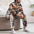 thumbnail image 7 of Picia Cute Forest Mushrooms Pattern Men’s Long-Sleeve Sleepwear Set - Soft 2-Piece Loungewear with Pockets, Comfy PJs for Relaxing Nights-Medium, 7 of 7