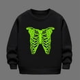 thumbnail image 4 of Zwiiyzr 3-9Y Toddler Baby Girl Boy Fleece Lined Sweatshirt Kids Long Sleeve Novelty Glow In The Dark Crewneck Pullover Graphic Tops Warm Fall Winter Clothes Black, 4 of 6