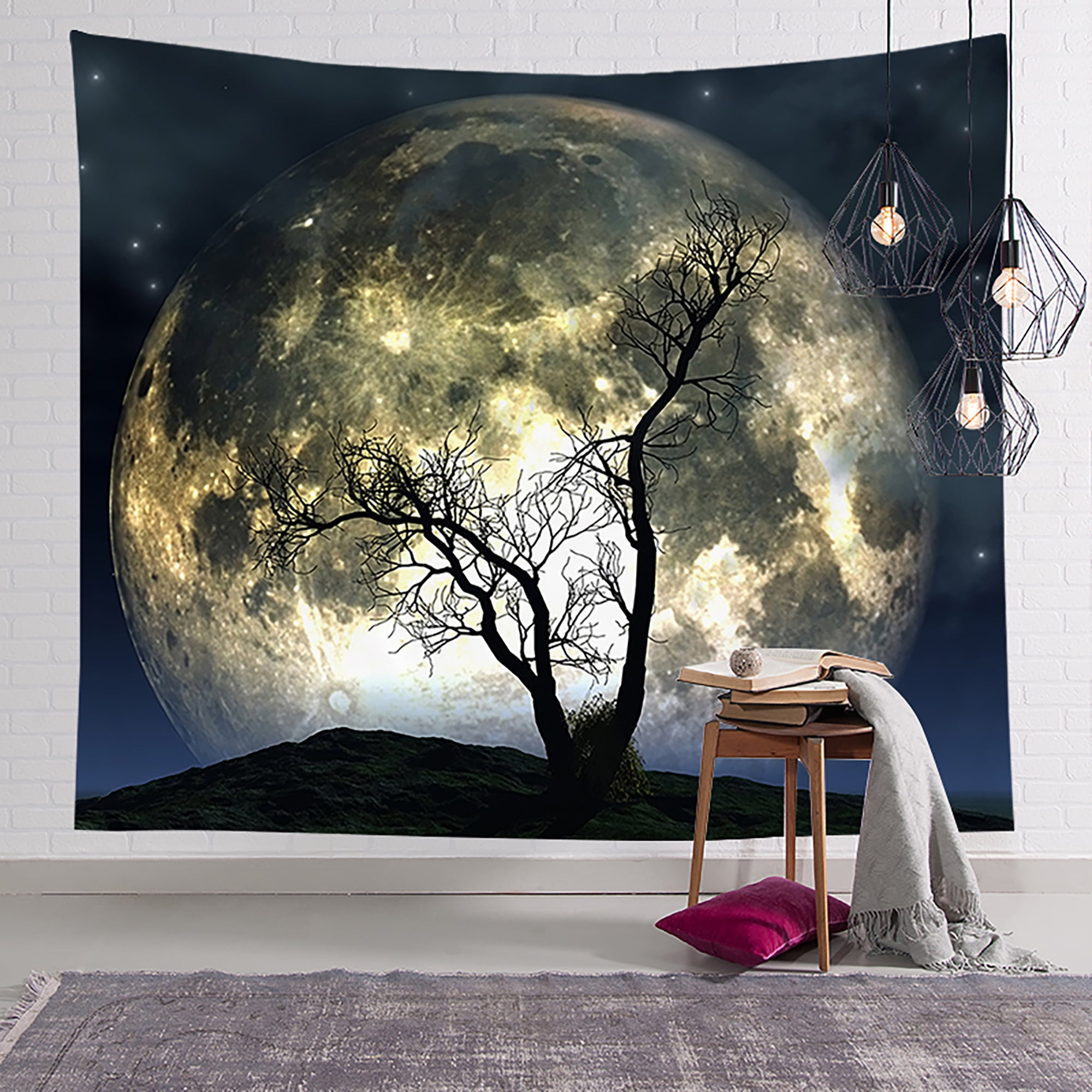 CUH Large Wall Hanging Landscape Fantasy Throw Tapestry Bedspread Blanket Home Decor Outdoor
