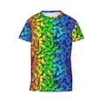 thumbnail image 6 of Honeii Multicolored Butterflies Print Youth Short Sleeve T-Shirt,Boys Athletic Shirt,Quick Dry Short Sleeve Performance Moisture Wicking T Shirt, 6 of 6