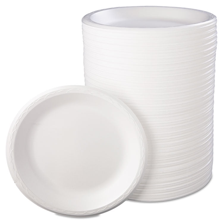 Famous Service Plastic Dinnerware, Plate, 3-Compartment, 10.25 Famous Service Plastic Dinnerware, Plate, 3-Compartment, 10.25
