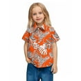 thumbnail image 5 of Boys Hawaiian Shirt Print Short Sleeve Shirt Casual Button Down Shirt with Chest Pocket Beach Summer Tops Size 2-15 Years, 5 of 8