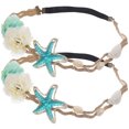 thumbnail image 4 of 2pcs Sea Star Flowers Shell Decorative Hair Bands Headpieces Hair Ornaments, 4 of 7