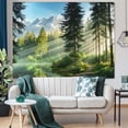 thumbnail image 6 of Tranquil Forest Wall Tapestry, Lakeside Mountain Tapestries for Room Decor, Sun Ray Nature Tapestry 50"x60", 6 of 7