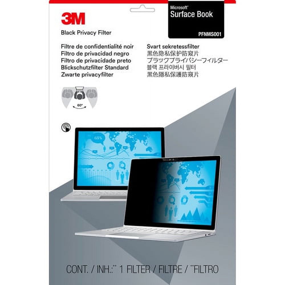 3M Privacy Filter Black For 13.5"LCD Notebook - 3:2 - Scratch Resistant, Dust Resistant - Satin - image 2 of 3