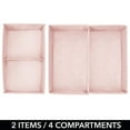 thumbnail image 5 of mDesign Fabric Nursery Divided Drawer Storage Bin, 4 Pack, Pink/White Polka Dot, 5 of 9