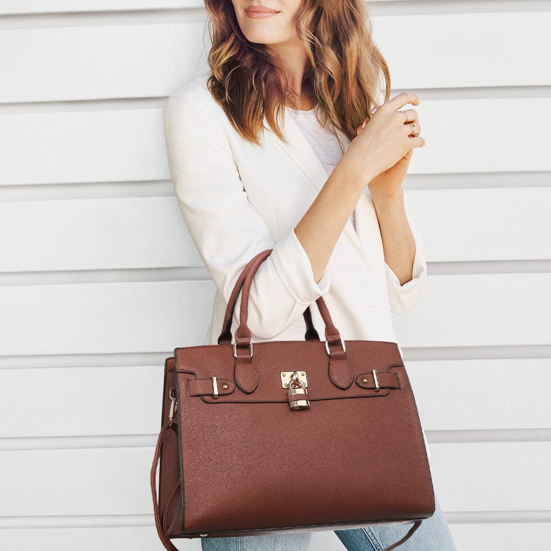 Dasein Women Handbags and Purses Ladies Shoulder Bag Top Handle Satchel Tote Work Bag with Matching Clutch
