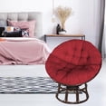 thumbnail image 2 of Abbracc Patio Intérieur-Extérieur Chaise suspendue en osier simple Coussin Rouge, 2 of 8