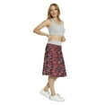 thumbnail image 4 of Women's Kiss Passionate Women A-line Printed Skirt Casual Wear, S, Pink Scarlet Black, by Ambesonne, 4 of 6