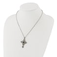 thumbnail image 3 of Cable Themed Necklace Chain Silver-tone Blue & Clear Crystal 16in w/3in ext Cross 16 inch, 3 of 3