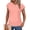 B-Coral, variant on Womens Blouses Summer Crew Neck Vacation Shirt for Women Cap Sleeve Dressy Casual Pleated Tops