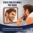 thumbnail image 2 of MIRRORVANA Fogless Shower Mirror for Shaving - Shatterproof Surface, Upgraded Suction Cup, and 360° Swivel Design - 6.3" x 6.3" (Bamboo Print), 2 of 7