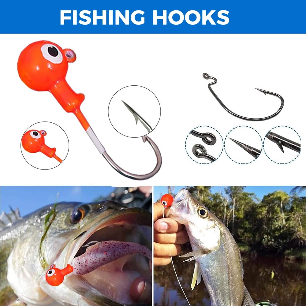 Jercoda 120pcs Fishing Lure Kits Set for Beginner, Long-Range Casting Lure Set with Lure Pliers for Freshwater Saltwater Fishing