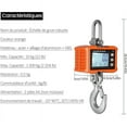 thumbnail image 5 of Báscula electrónica de gancho de 1000 kg, pantalla digital LCD retroiluminada, cambio de unidad en kg/lb, retención de datos, tara, cero, transparente, naranja (sin batería), 5 of 5