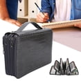 thumbnail image 3 of Colored Pencil Case, Large Capacity Portable Portable Pencil Case Durable  For Ordinary Pencils For Student For Thin Line Pens Gray,Black,Coffee,Blue, 3 of 8