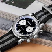 ADDIESDIVE Mens Watches Chronograph Multifunction 100m Waterproof Diver Watches with Japanese Quartz Movement Stainless Steel Case & Luminous Dial, Black