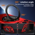 thumbnail image 3 of ELEHOLD for iPhone 16 Pro Magnetic Case [Compatible with Mag Safe] Invisible Stand with Ring Kickstand,Military Grade Shockproof Full Protective Case,Red, 3 of 11