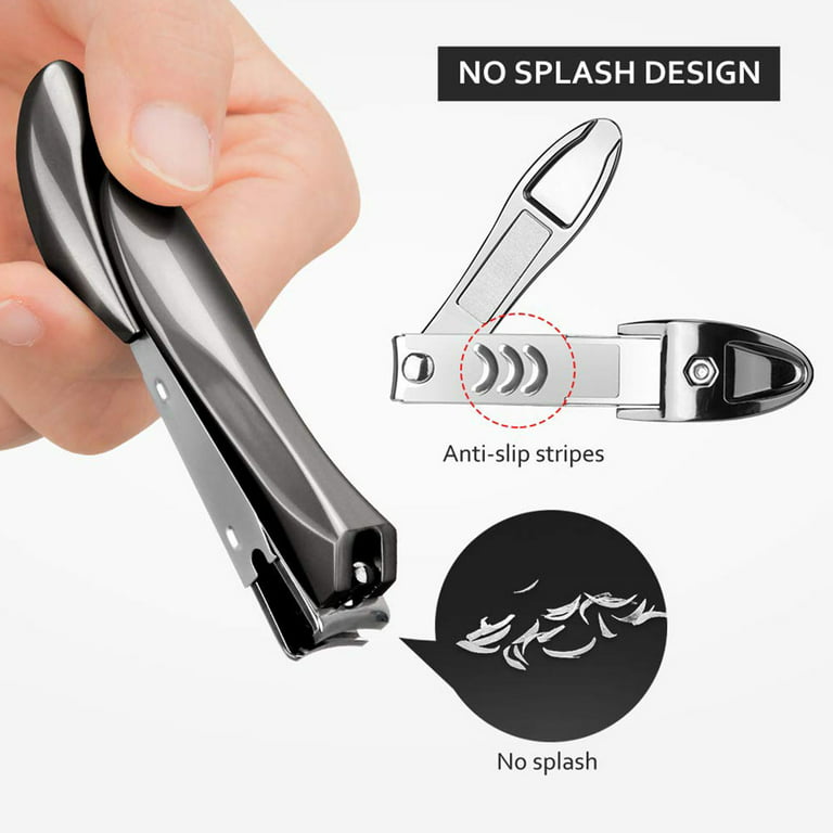 Jinyi Nail Clippers With File,nail Cutters Wide Jaw Opening Made With  Stainless Steel For Men And Women Fingernail And Toenail Clippers For Thick  Nail