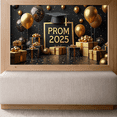 thumbnail image 5 of Decorative Prom Banner Graduation Polyester Party Backdrop Stylish Gold Event Decoration for Graduation Party Celebration, 5 of 9
