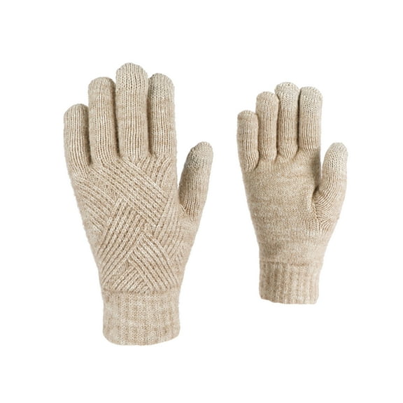 TERGAYEE Winter gloves for women,Winter Gloves Women Cold Weather,Knit Gloves Winter Warm manipulatescreen Gloves,Thickened Cold Proof for Cold Weather