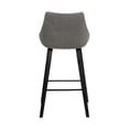 thumbnail image 5 of Armen Living Indoor Dani 26" Brown Faux Leather Barstool in Walnut Glazed Finish, 5 of 7