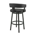 thumbnail image 5 of Armen Living Cohen30" Bar Height Swivel Bar Stool in Black Finish and Black Faux Leather, 5 of 11