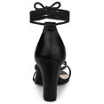thumbnail image 3 of Women‘s Lace Up Heels Chunky Heel Flip Flops Sandals Black US 7/UK 5/EU 38, 3 of 6