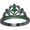 Black, variant on Engagement Wedding 925 Sterling Silver 14K Black Gold Plating Round Cut Green Emerald Tiara Queen Crown Heart Shaped Ring For Women