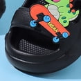 thumbnail image 5 of Ccpelsie Kids Shoes Cartoon Slide Sandals for Beach Pool Shower Summer Slippers Summer Outdoor Shoes（Black,2), 5 of 8