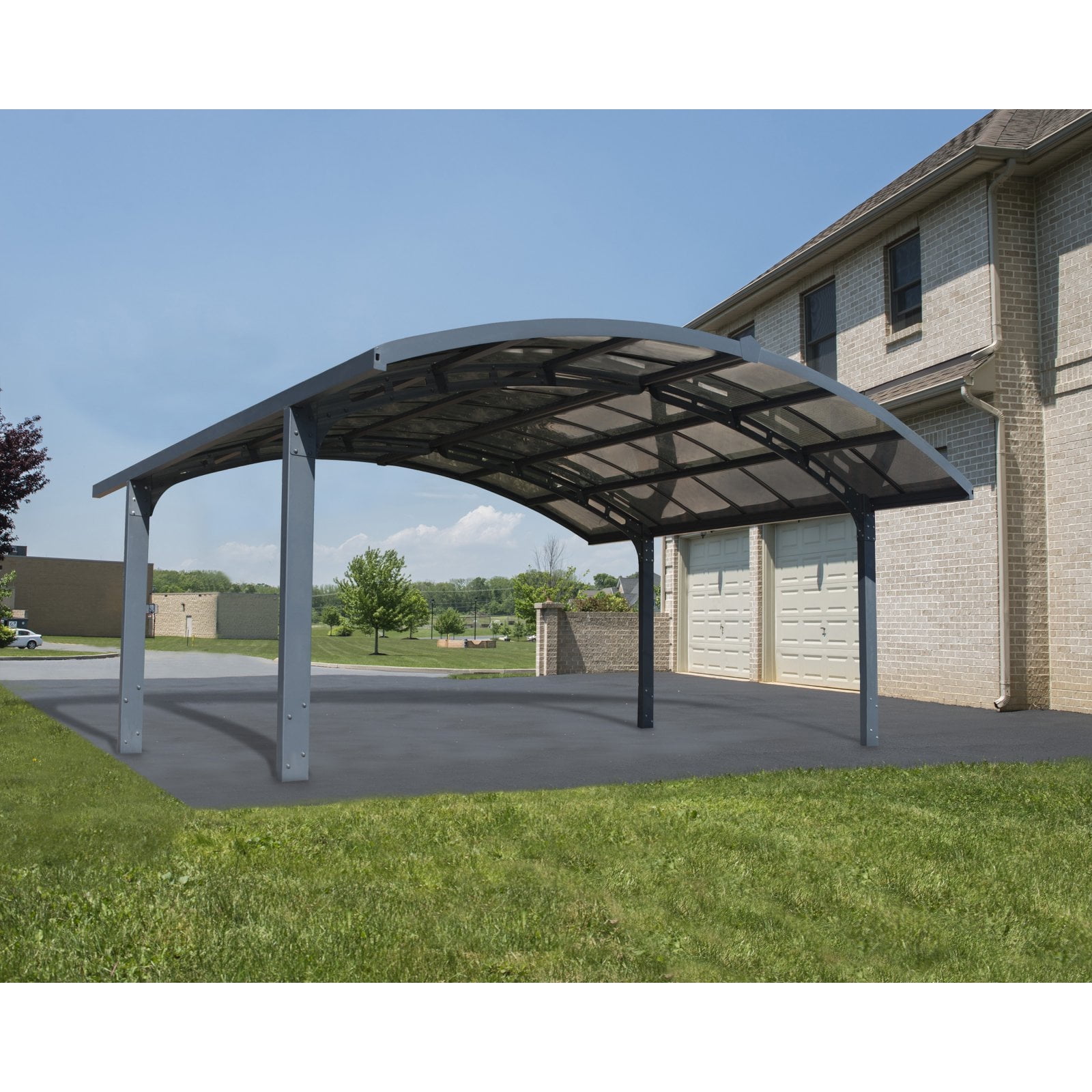 Palram - Canopia Arizona Breeze Double Arch 19' x 16' Carport - Gray