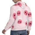 thumbnail image 6 of Lsque Cute Pig Nose Pattern Casual Men's Hoodie,Hooded Sweatshirt with Kangaroo Pocket,Pullover Hoodie-Small, 6 of 7